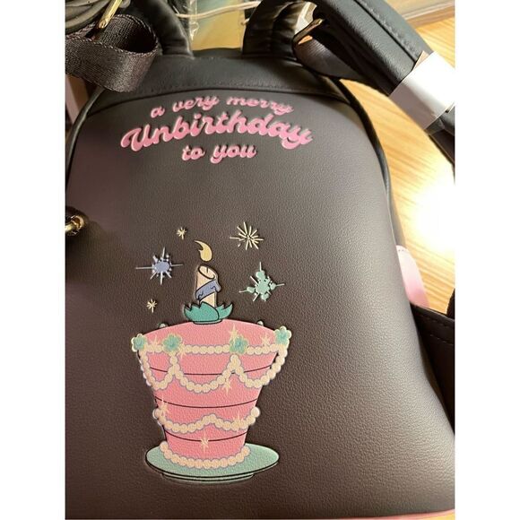 Loungefly Disney Alice Hatter In Wonderland Mad Tea Party Backpack & Wallet NWT - Picture 10 of 16